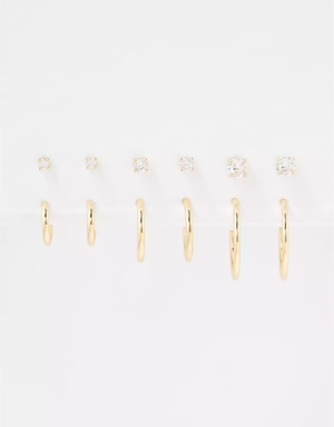 Bijoux American Eagle AEO Core Earrings 6-Pack Doré Femme | SBY-39477823